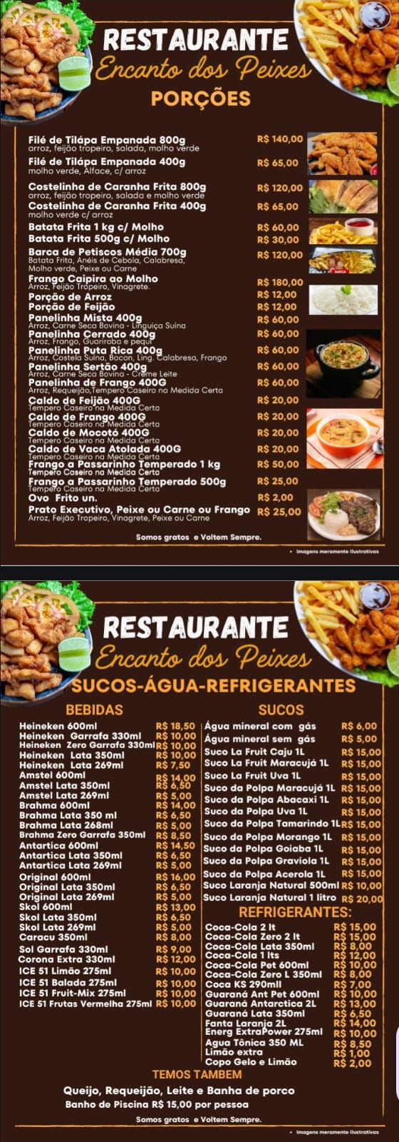 Cardápio Página 1